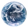 Isolated Planet Earth in a white background, cloudy world photo from outer space. Elements of this image furnished by NASA Royalty Free Stock Photo