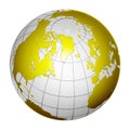 Planet Globe Earth 3D isolated Royalty Free Stock Photo