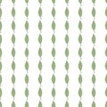 Isolated plants seamless pattern with little green simple leaf ornament. White background. Floral elements Royalty Free Stock Photo