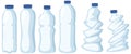 Isolated plastic bottles set