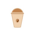 Isolated plastic cup of coffee icon Vector
