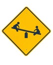 Isolated playground sign