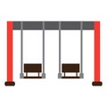 Isolated playground swing icon Royalty Free Stock Photo