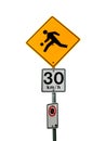 Isolated Playground Traffic Sign Royalty Free Stock Photo