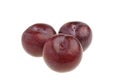 Isolated plums white background Royalty Free Stock Photo