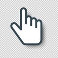 Isolated Pointer Hand Cursor Icon. Vector illustration