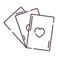 Isolated poker card toy Sketch icon Vector