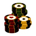 Isolated poker chips