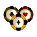 Isolated poker chips
