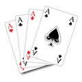 Isolated poker playing cards