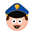 Isolated policeman avatar cartoon