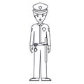 Isolated policeman cartoon design