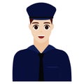 Isolated policeman cartoon