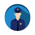 Isolated policeman icon