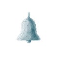 Isolated polygonal bell on white background.