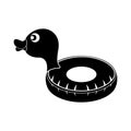 Isolated pool float shaped duck icon