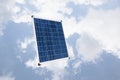 Portable Solar panel cell in against sky