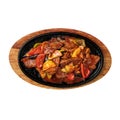 Isolated portion of asoan roast meat dish Royalty Free Stock Photo