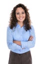 Isolated portrait of a young businesswoman for a candidature or