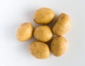 Isolated Potatoes On White