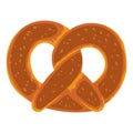 Isolated pretzel Bakery product with details Vector