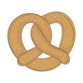 Isolated pretzel icon Bakery product Vector