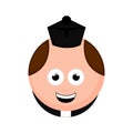 Isolated priest avatar cartoon