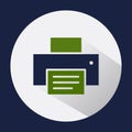 Isolated printer with data document flat style icon vector design Royalty Free Stock Photo