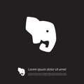 Isolated Proboscis Icon. Elephant Vector Element Can Be Used For Elephant, Trunked, Proboscis Design Concept.