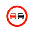 Road signs. No overtaking