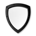 Black metal protection shield frame, vector illustration Royalty Free Stock Photo