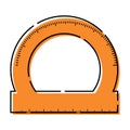 Isolated protractor icon