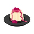 Isolated pudding Gourmet dessert Sweet food Vector