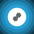 Isolated Pulley Flat Icon. Belt Vector Element Can Be Used For Pulley, Car, Belt Design Concept. Royalty Free Stock Photo