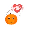 Isolated pumkin cute smile character