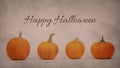 Isolated pumpkins with the text Happy Halloween. Banner or background related to October 31 Halloween