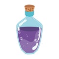 Isolated purple magic potion bottle icon Vector Royalty Free Stock Photo