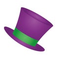 Isolated purple mardi gras hat icon Flat design Vector Royalty Free Stock Photo