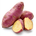 An isolated purple sweet potato on a transparent background, image Royalty Free Stock Photo