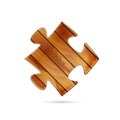 Wooden puzzle piece Royalty Free Stock Photo