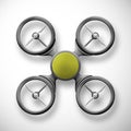 Isolated quadrocopter Royalty Free Stock Photo