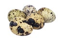 Isolated quail eggs. Big collection of quail eggs isolated on a white background. Healthy lifestyle concept.