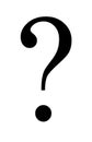 Question mark typographic concept design