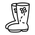 Isolated rain boots icon