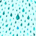 Isolated rain drops or steam shower,water falling pattern on blue background,cartoon style,nature vector Royalty Free Stock Photo