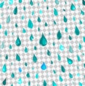 Isolated rain drops or steam shower,water falling pattern on transparent background,cartoon style,nature vector Royalty Free Stock Photo