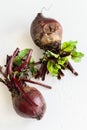 Isolated raw beet root on white background Royalty Free Stock Photo