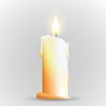 Isolated realistic candle.