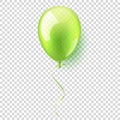 Isolated Realistic Colorful Glossy Flying Air Balloon. Birthday party. Ribbon.Celebration. Wedding or Anniversary.Vector Royalty Free Stock Photo