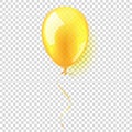 Isolated Realistic Colorful Glossy Flying Air Balloon. Birthday party. Ribbon.Celebration. Wedding or Anniversary.Vector Royalty Free Stock Photo